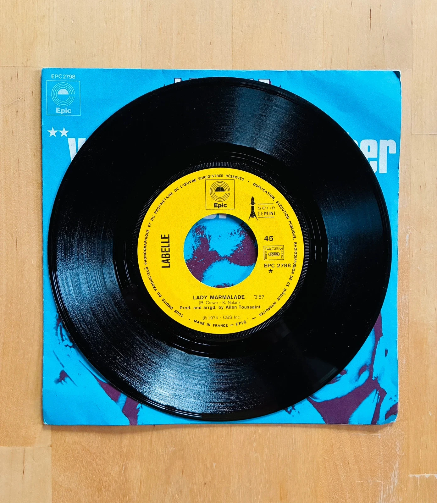 Disco de vinilo 45T Labelle-Lady Marmelade-¿Quieres acostarte conmigo esta noche? – photo 3